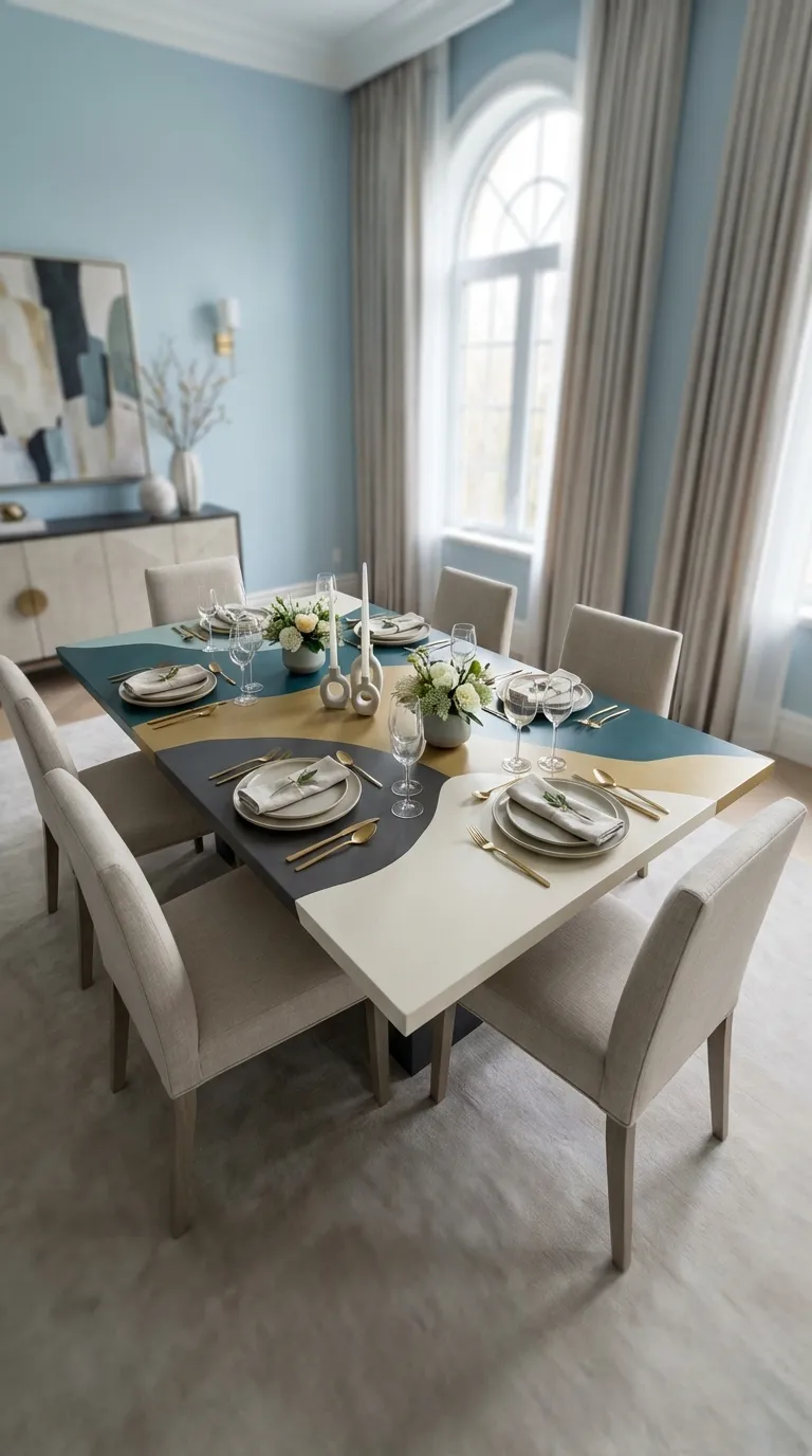 Color Blocked Surface Zones Table