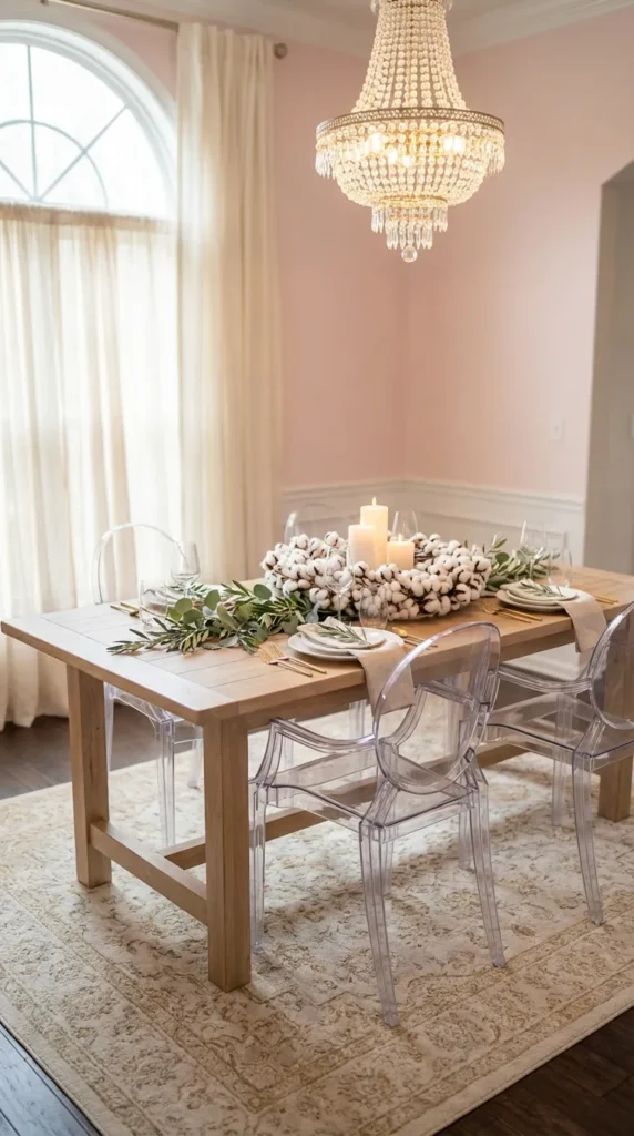 Cotton Wreath Centerpiece For Soft Rustic Charm