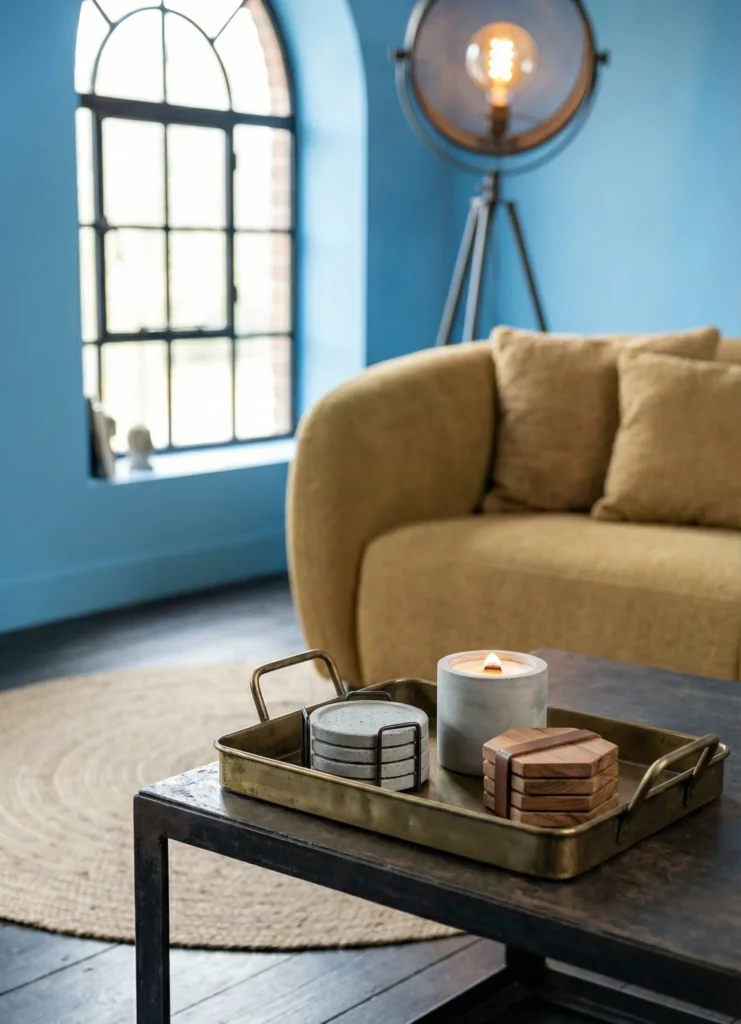 Metal Tray With Everyday Essentials