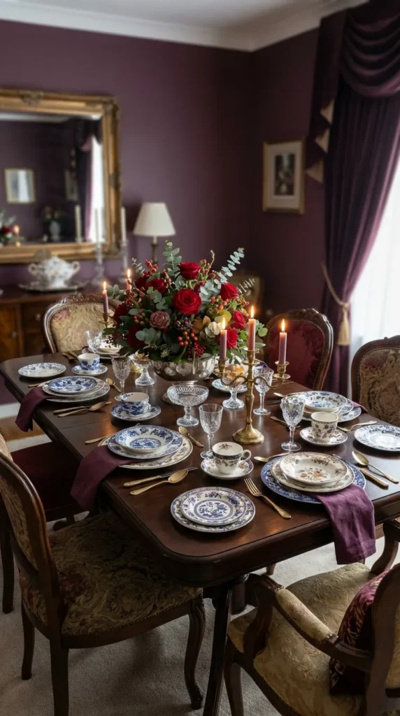Mismatched But Coordinated Vintage Dishware