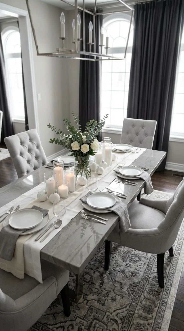 Modern Monochrome Winter Setting