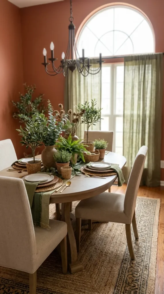 Nature-Inspired Rattan and Botanical Accents