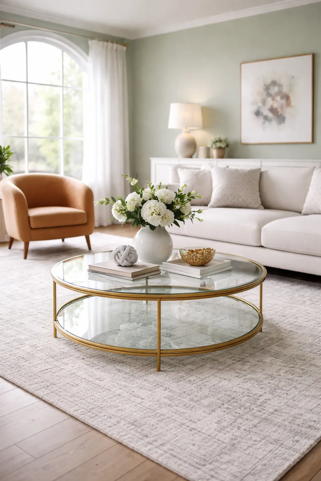 Rug Contrast Beneath the Table to Anchor Styling