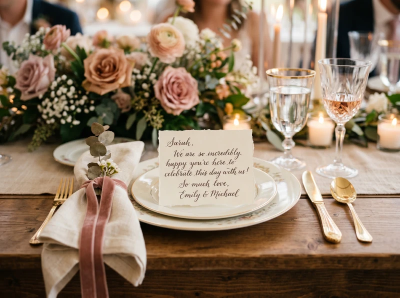 A wide-angle shot of a full reception-clean