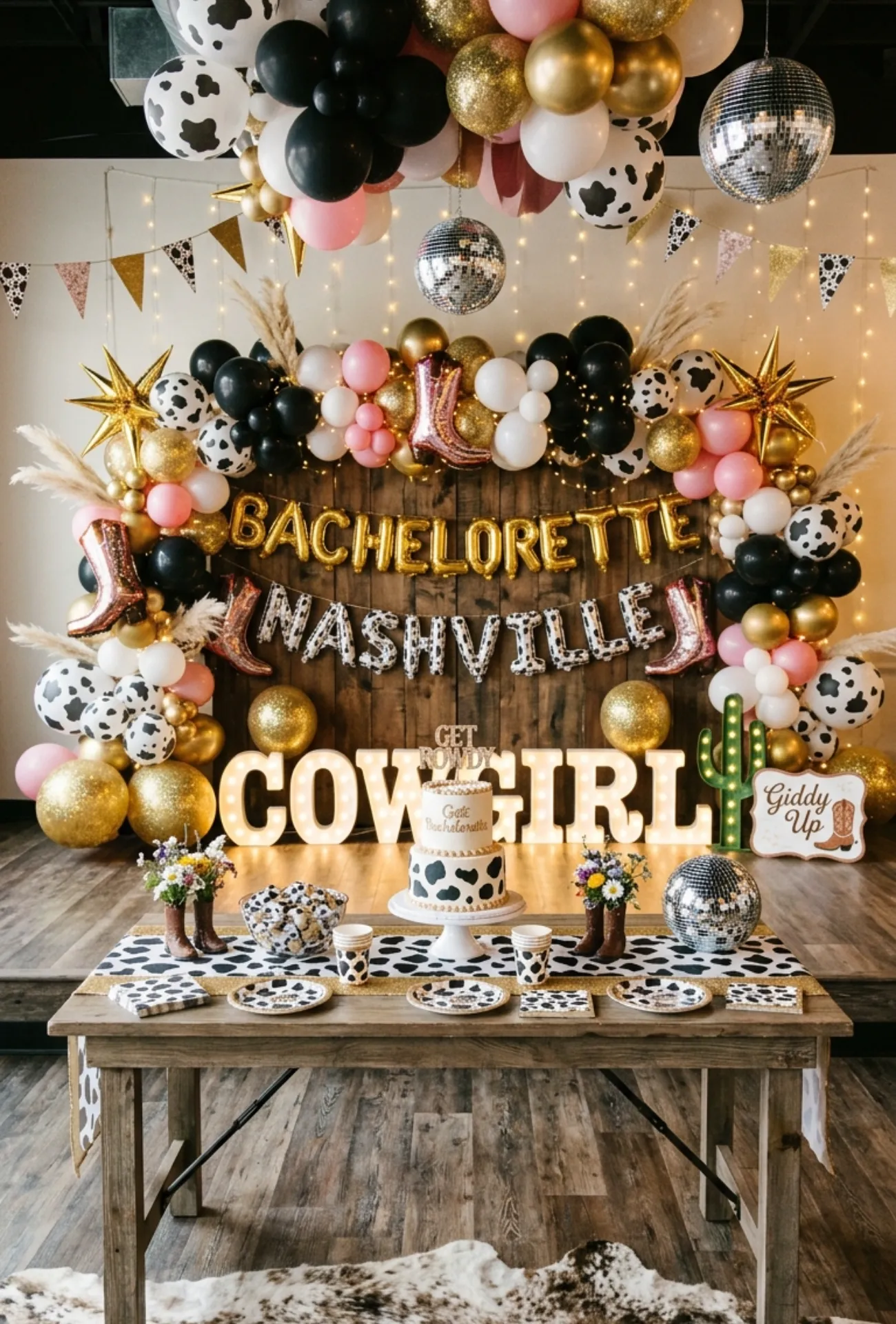 Cow Print and Glitter Western Bash