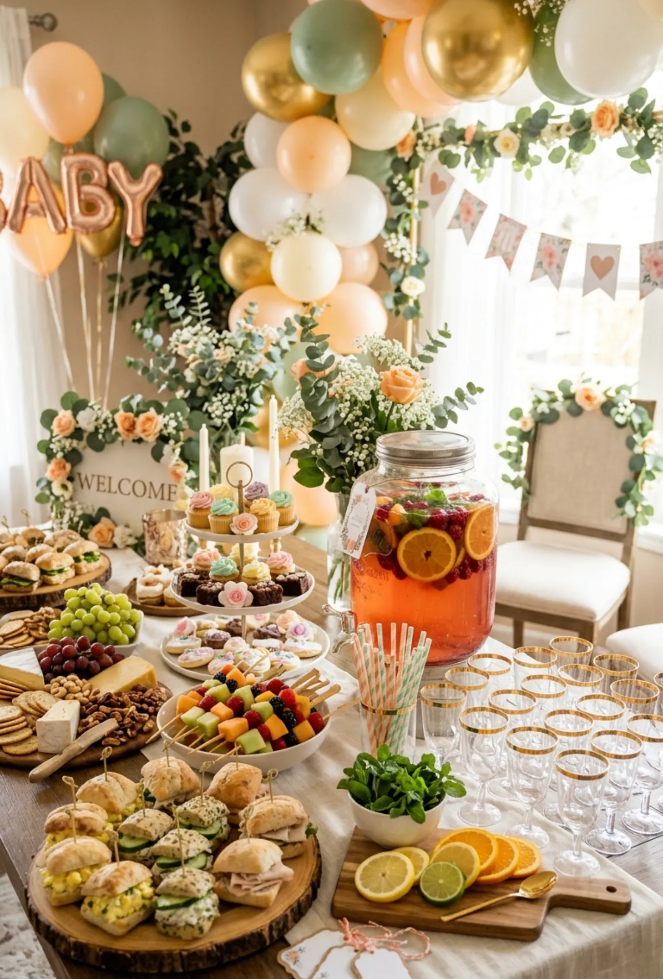 Homemade Finger Foods and Mocktail Station