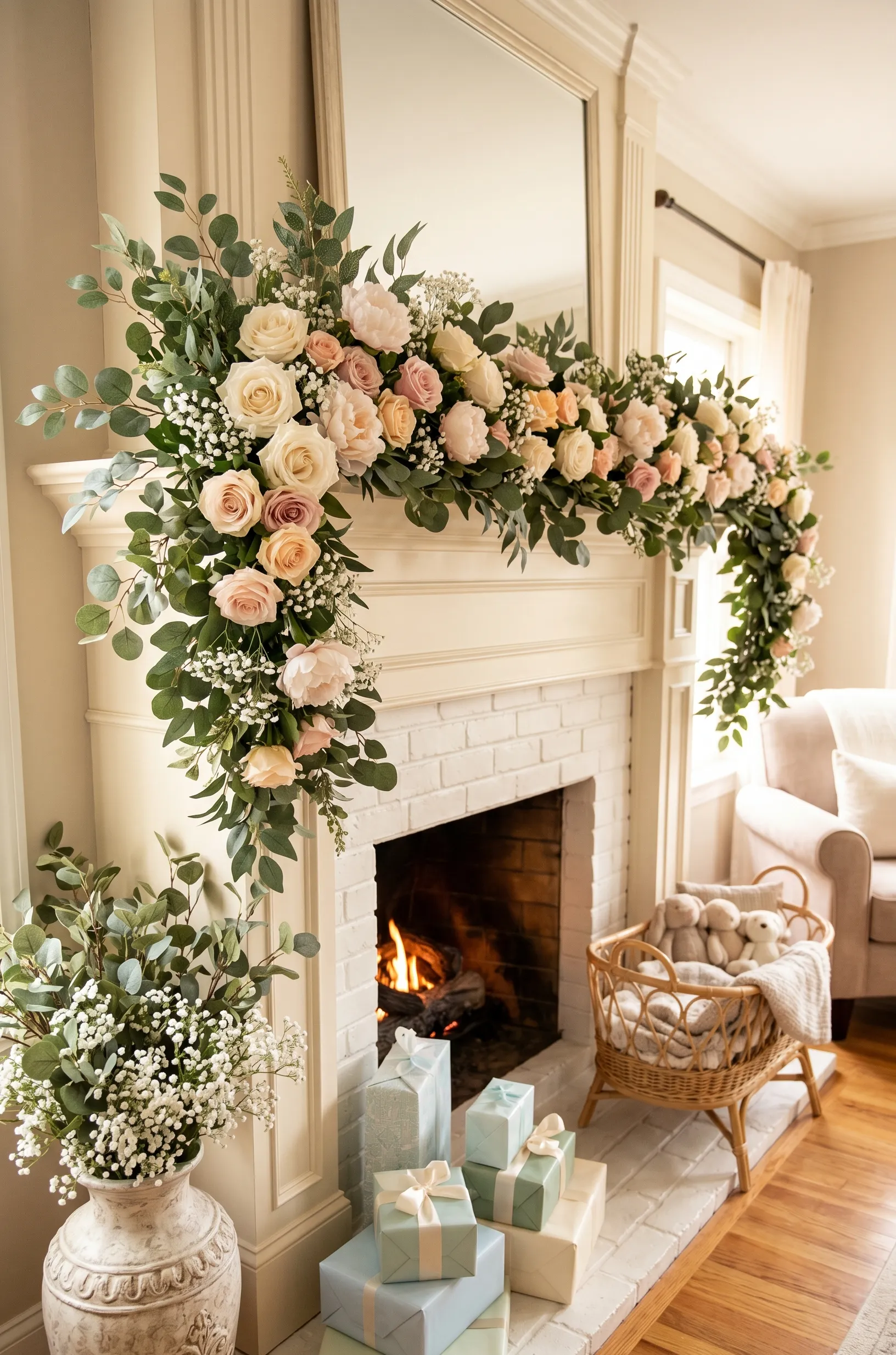 Mix Real and Faux Flowers Decor