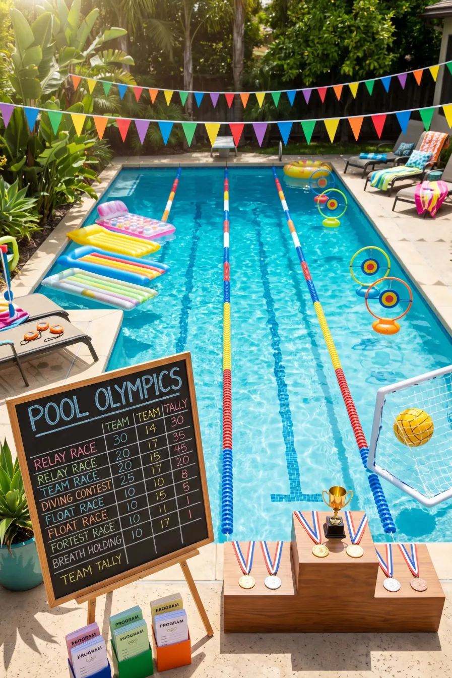 Pool Olympics Games Party