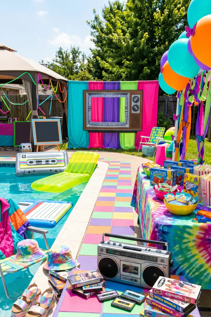 Retro 90s Pool Party Vibes