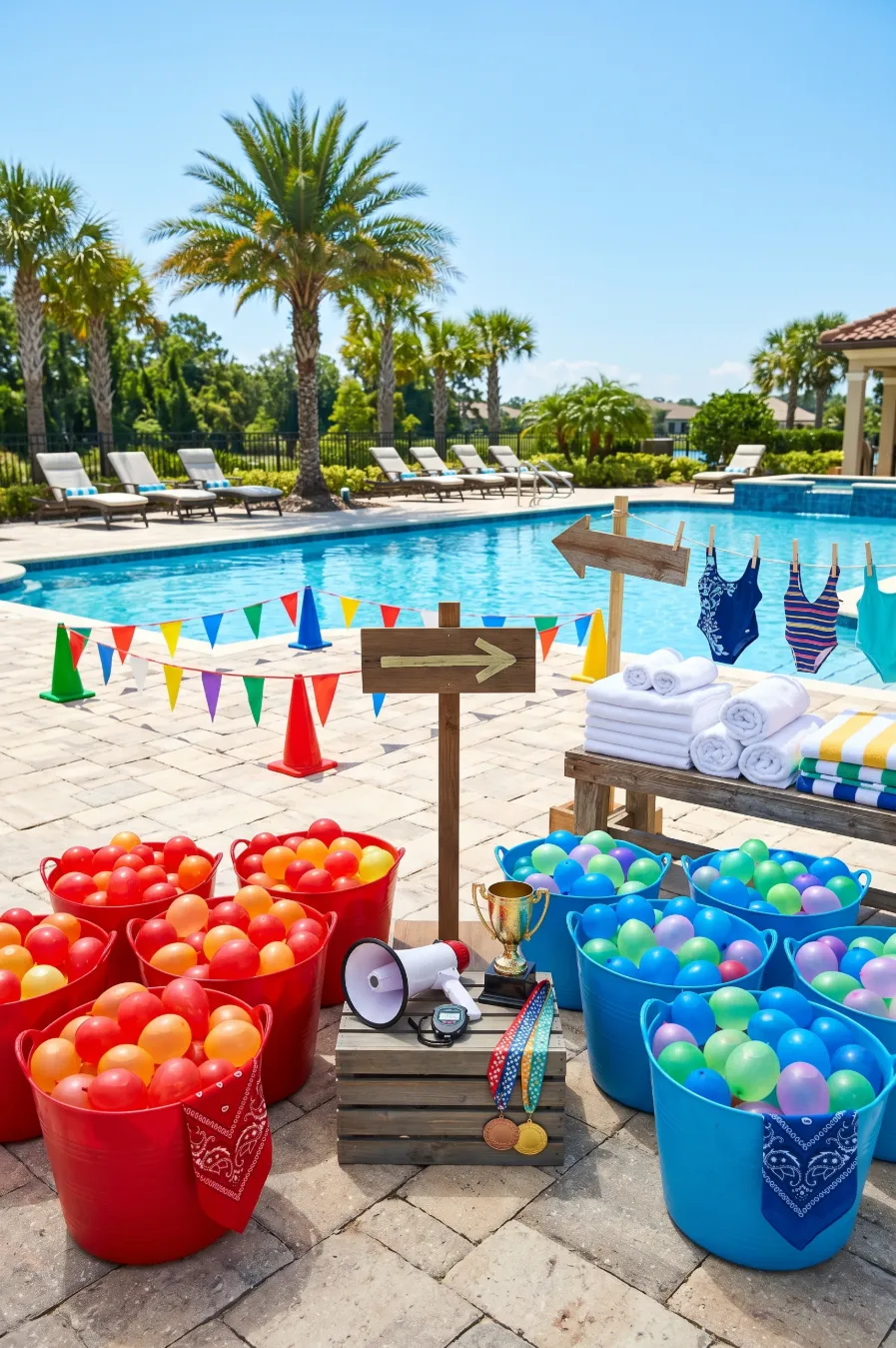 Water Balloon Battle Pool Party