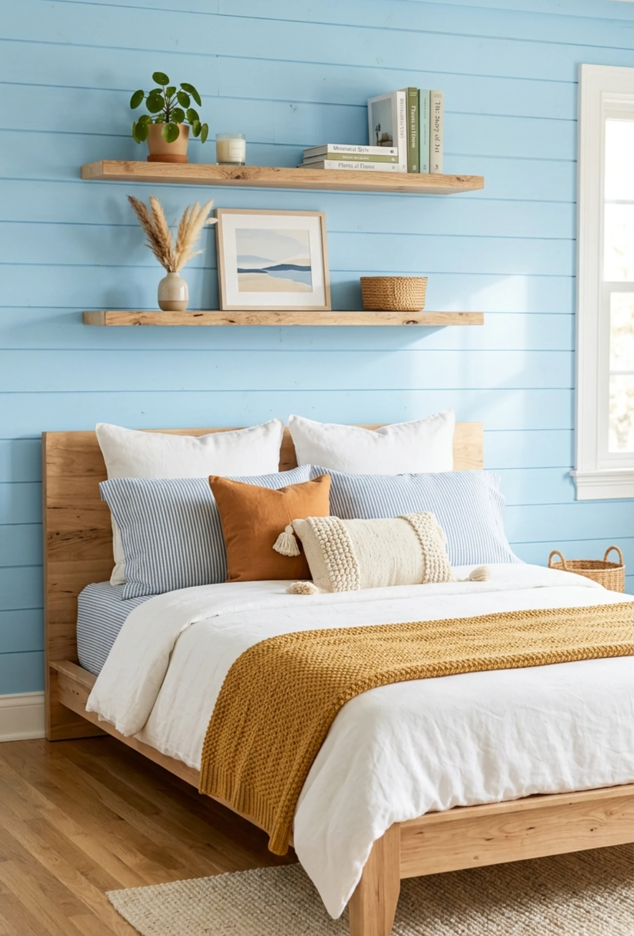 Add Floating Shelves for Decor and Storage
