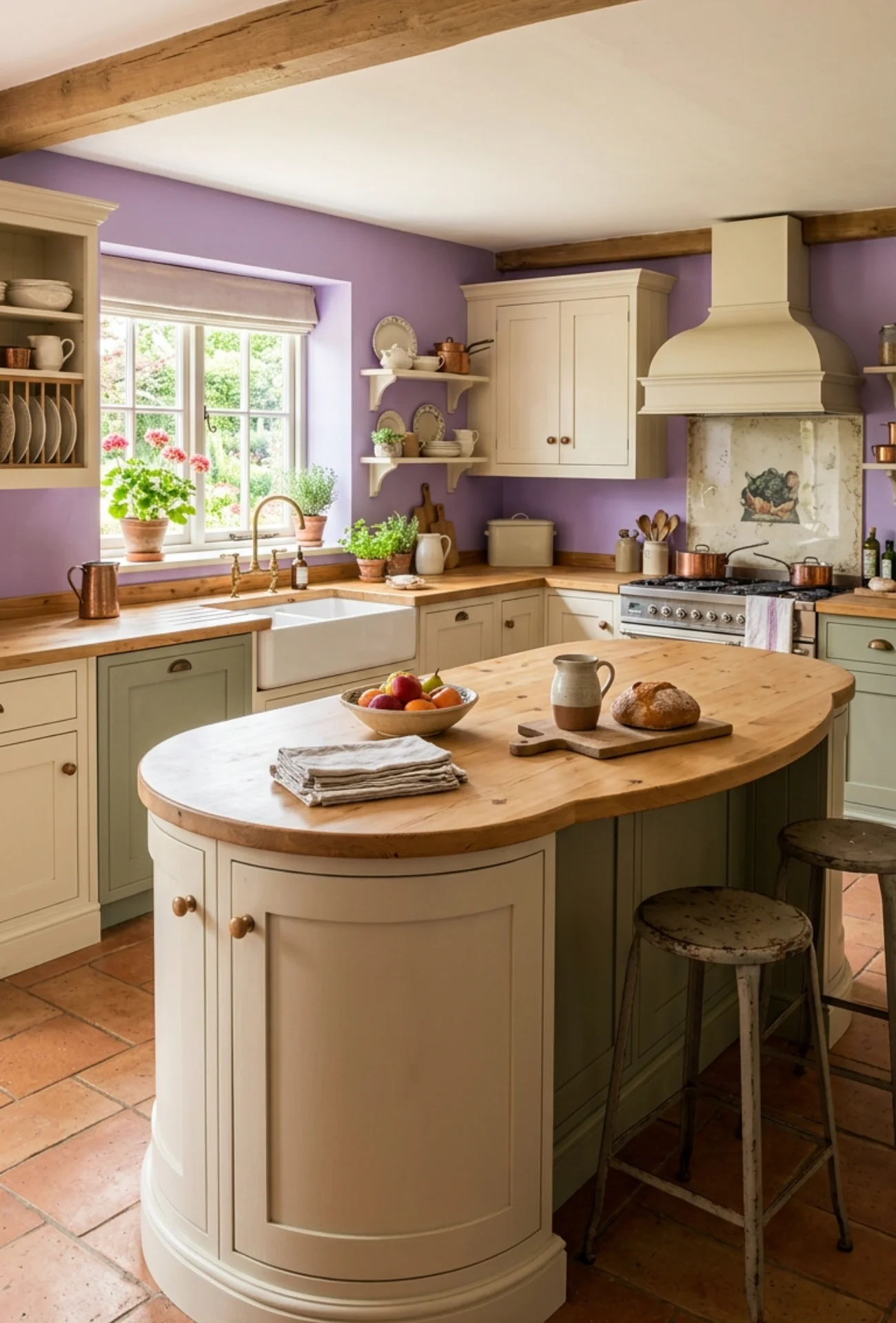 Curved Kitchen Island for a Softer Layout