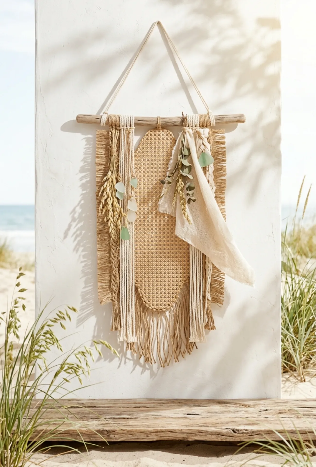 DIY Rattan Style Wall Hanging