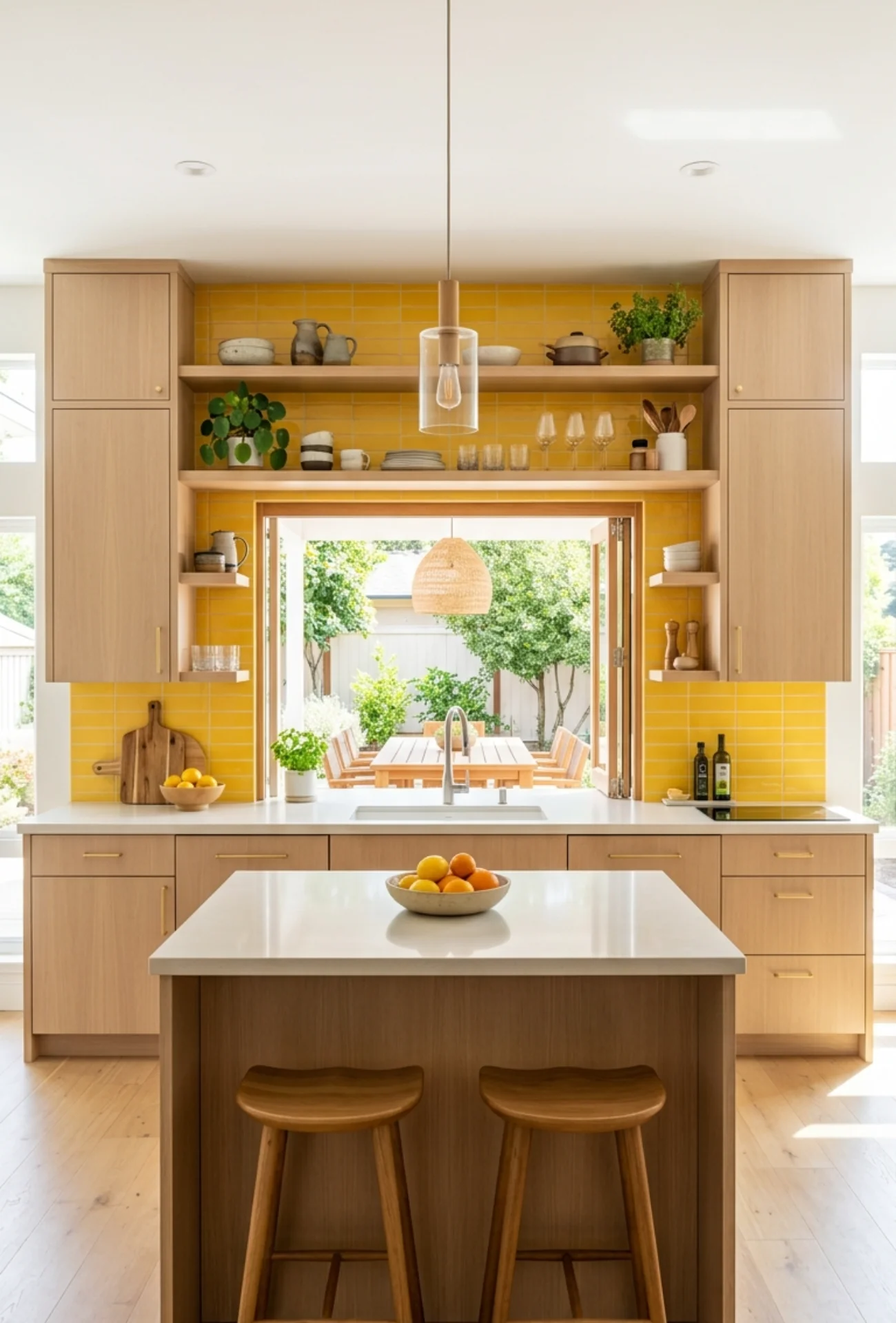 Indoor-Outdoor Kitchen with Pass-Through Window