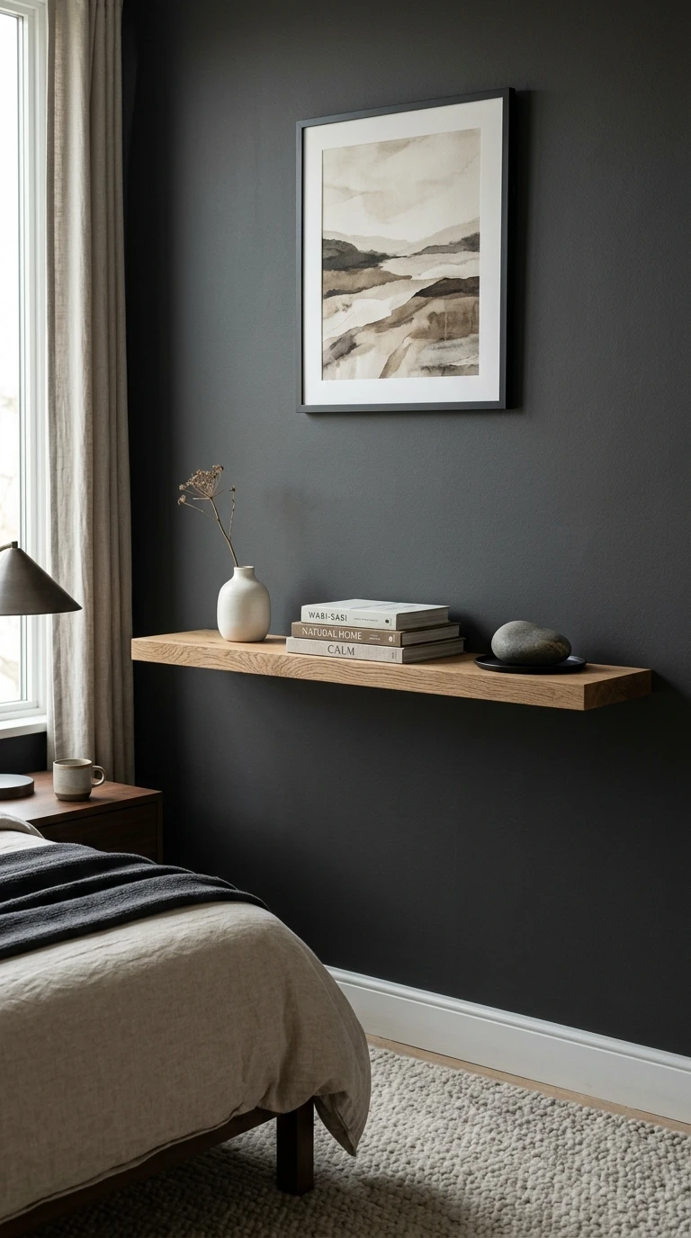 Japandi-Inspired Calm Shelf Setup