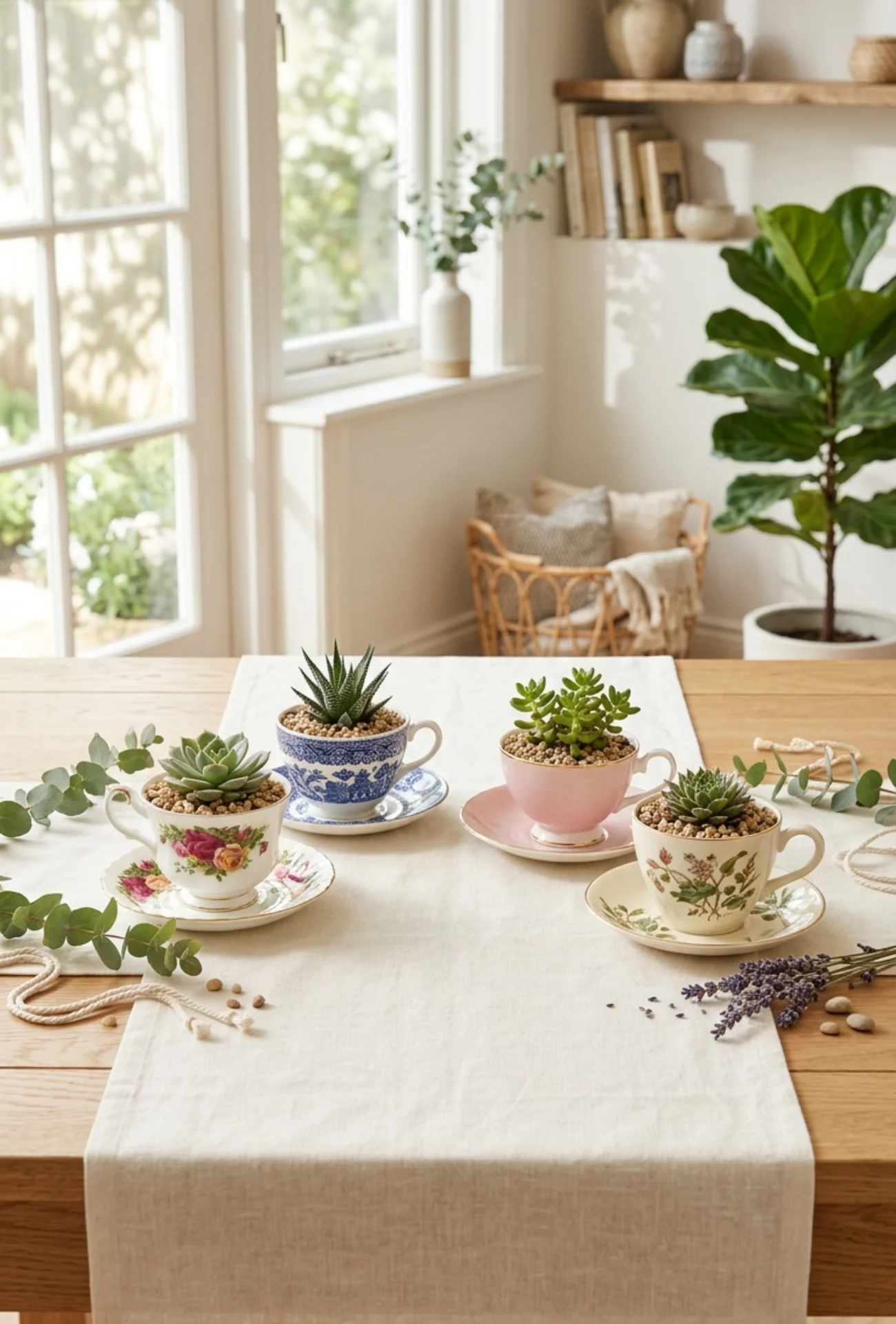 Vintage Teacup Succulent Planters